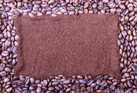 Fried grain coffee Stock Photos