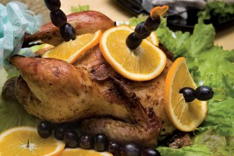 The fried hen Foto stock