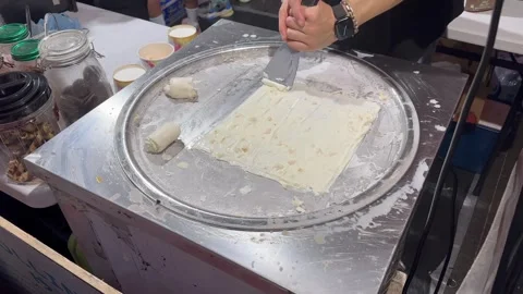 Fried ice cream being made Stock Footage 306991184