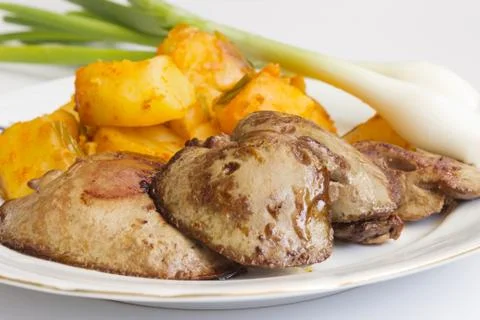 Fried liver Stock Photos