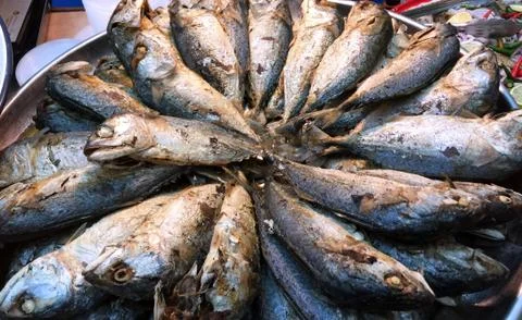 Fried Mackerel Fish Foto stock