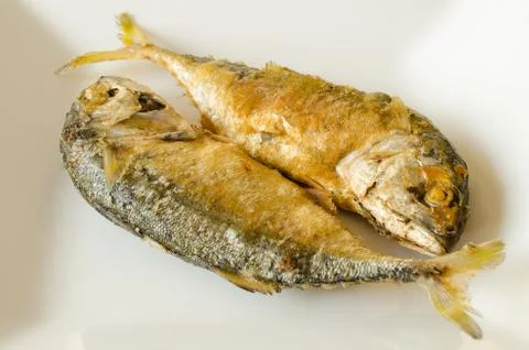 Fried mackerel Stock Photos