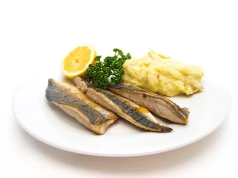 Fried mackerel Stock Photos