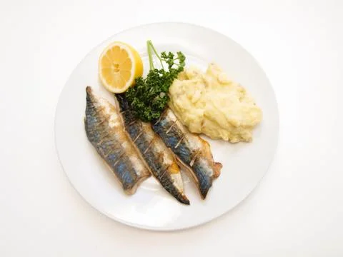 Fried mackerel Stock Photos