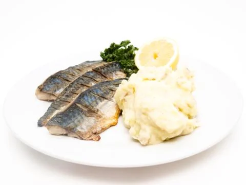 Fried mackerel Stock Photos