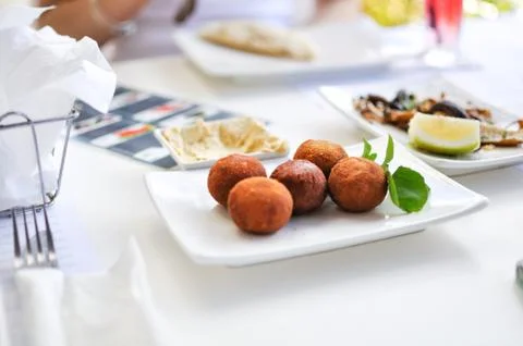 Fried Mashed Potato balls Stock Photos