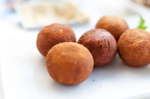 Fried Mashed Potato balls Stock Photos