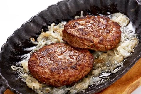 Fried meat cutlets close up Stock Photos