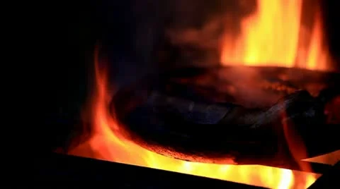 Fried meat Stock Footage 9608711