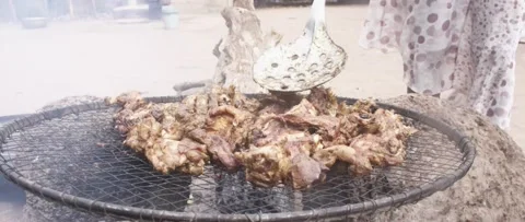 Fried Meat Stock Footage 232966862