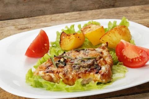 Fried meat Stock Photos