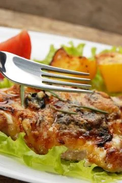 Fried meat Stock Photos