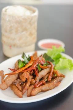 Fried meat Foto stock