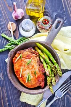 Fried meat Stock Photos