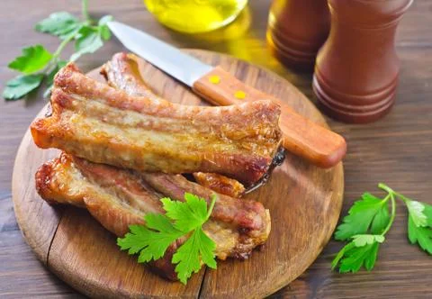 Fried meat Stock Photos