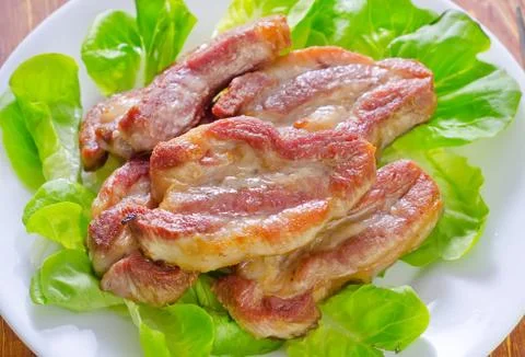 Fried meat Stock Photos