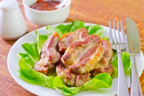 Fried meat Stock Photos