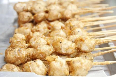 Fried meatballs Stock Photos