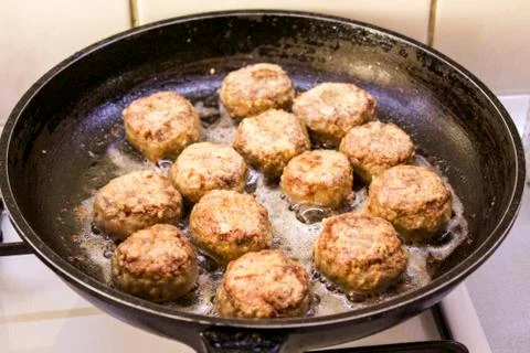 Fried meatballs Stock Photos