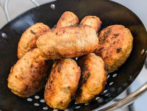 Fried meatballs Stock Photos