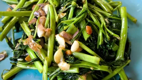 Fried morning glory Stock Footage 335668748