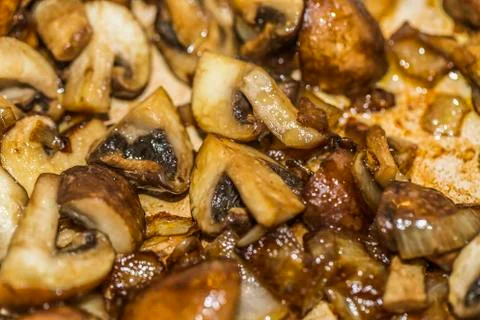 Fried mushrooms Foto stock