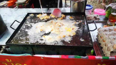 Fried mussels. Stock Footage 140905821