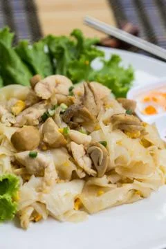 Fried noodles. Stock Photos