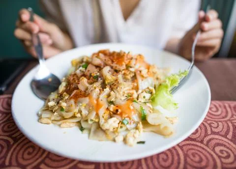 Fried noodles Stock Photos