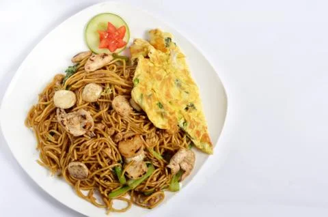 Fried noodles Stock Photos