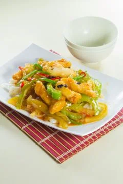 Fried noodles Foto stock