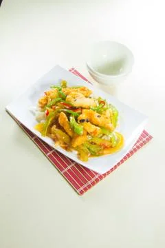 Fried noodles Stock Photos
