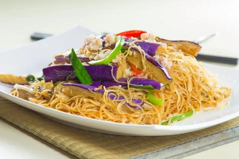Fried noodles Foto stock