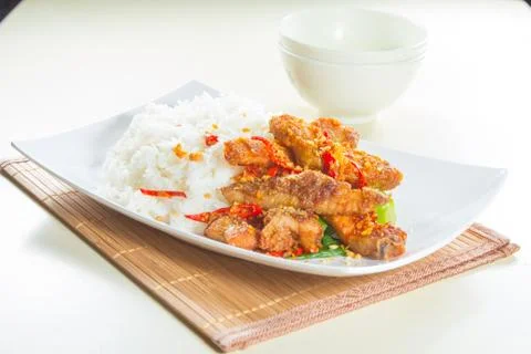 Fried noodles Stock Photos