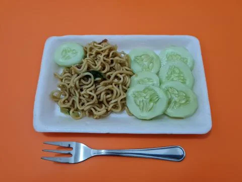 Fried noodles Stock Photos