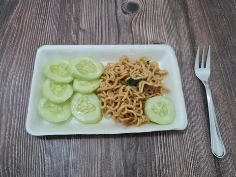 Fried noodles Stock Photos