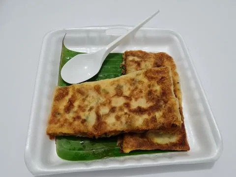 Fried omelette Foto stock