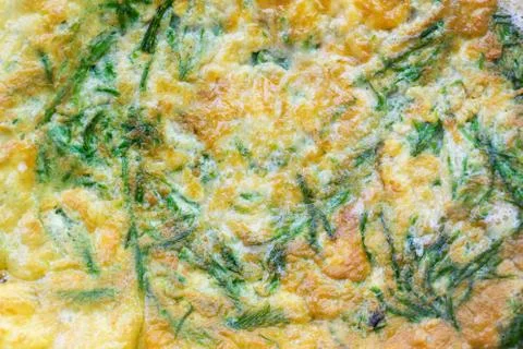 Fried omelette with vegetables Stock Photos