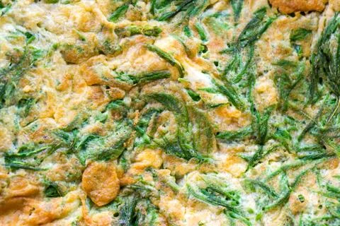 Fried omelette with vegetables Stock Photos