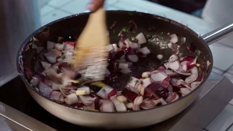 Fried onion. Stock Footage 154457303