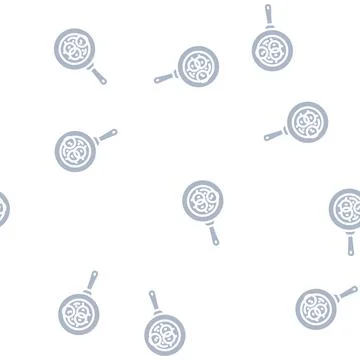 Fried onion glyph vector seamless pattern Stock Illustration