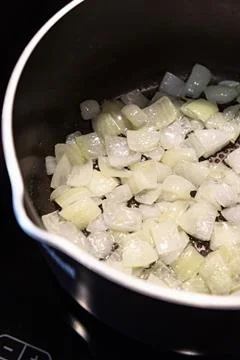 Fried onion. Stock Photos