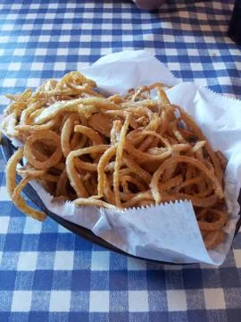 Fried Onion String Appetizer Stock Photos