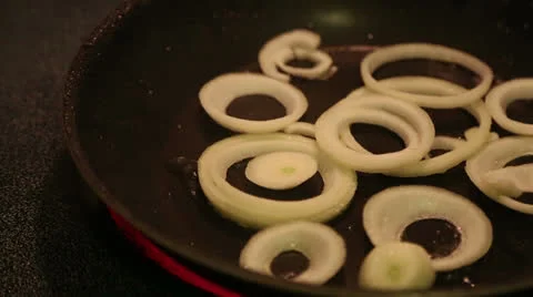 Fried onions Stock Footage 22935153
