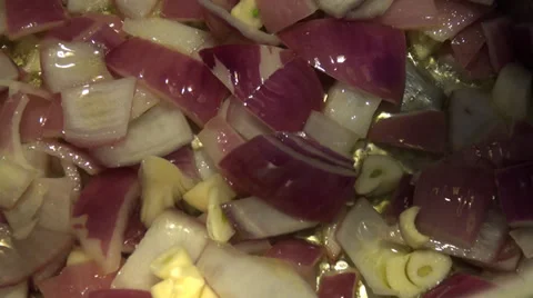 Fried Onions Stock Footage 32661098