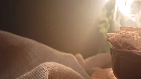 Fried pastry on a plate with different flavors Stock Footage 130643053