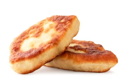 Fried pies on a white background close-up. Isolated Stock Photos