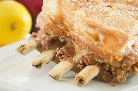 Fried pork belly Stock Photos
