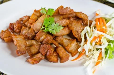 Fried Pork Belly Stock Photos