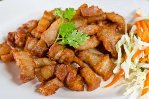 Fried Pork Belly Stock Photos